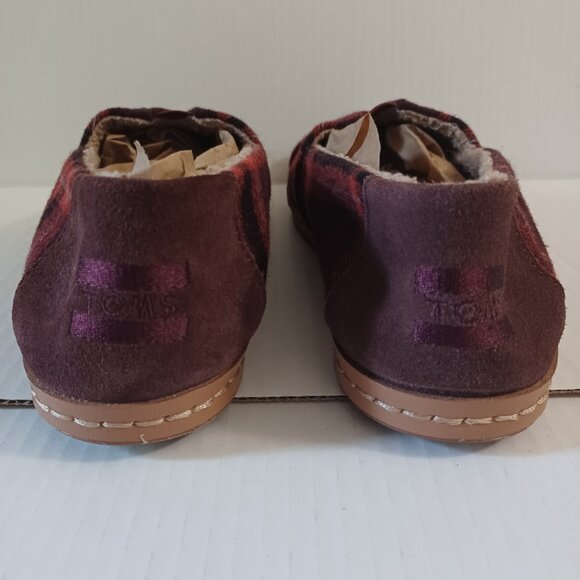 TOMS WOMEN'S ALPARGATA PLAID SLIP ON SHOES - Picture 9 of 13